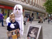 14th May 2011. Global Boycott Procter & Gamble Day 2011. Getting the cruelty-free message across in Exeter High Street.