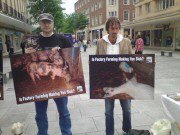 7th July 2010. "Is factory farming making you sick?" Demo in Exeter city centre on behalf of Animal Aid.