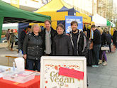 Go Vegan Launch stall, Exeter, March 2014