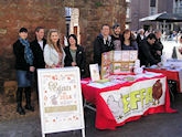 Go Vegan stall, Exeter, March 2014