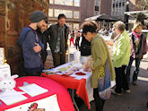 Go Vegan stall, Exeter, March 2014