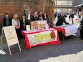 Go Vegan stall, Exeter, March 2014