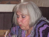 September 2011 - 10th Anniversary meal at Herbies. EFFA founder and guest of honour Gez blows out the candles.
