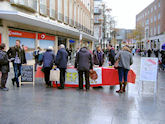 Vegan Day stall, Exeter, November 2014