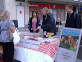 1st November 2011. Fairfoods give out free samples to the people of Exeter on World Vegan Day.